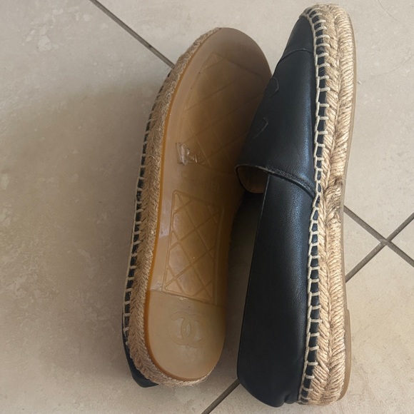 Black Espadrille Loafers - Picture 7 of 8